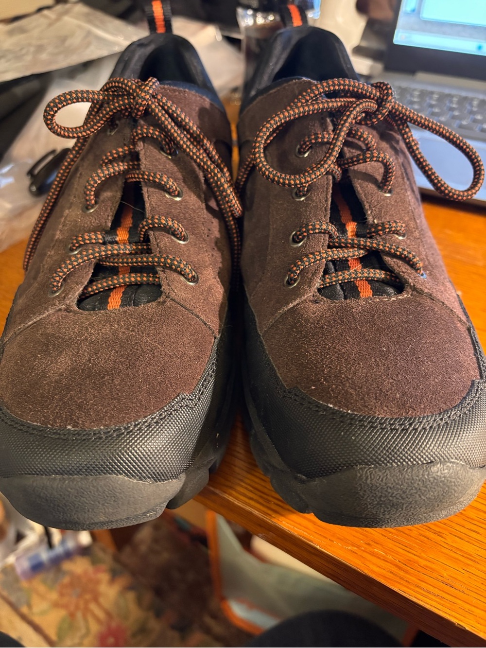 Lands End Mens 11D Brown Suede All Weather Hiking Trail Shoes 432750 Gorpcore